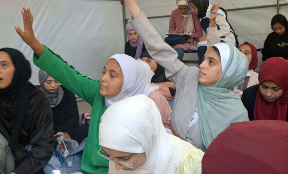 Учебный центр ЮНИСЕФ в Газе.